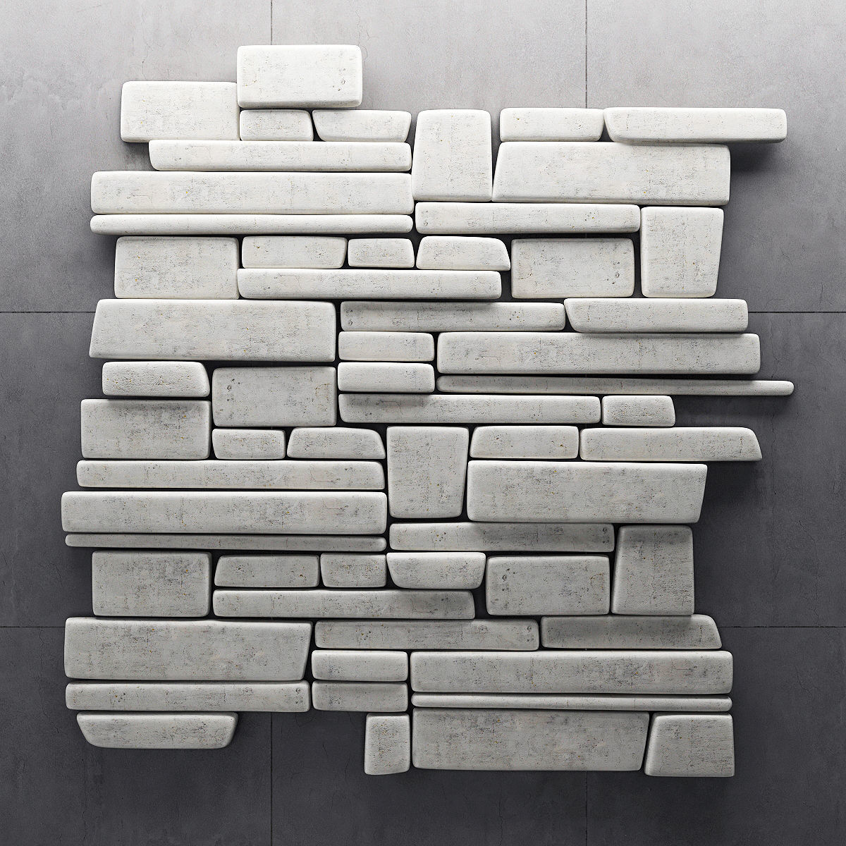 Stone panel 3D model_1