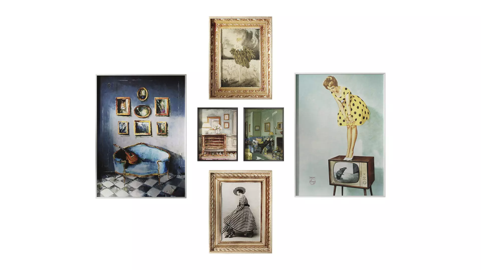 Vintage Painting Set 3D model