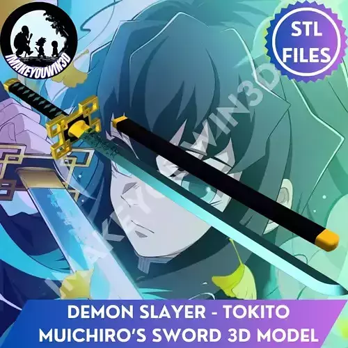 Demon Slayer - Tokito Muichiro Nichirin Sword Cosplay