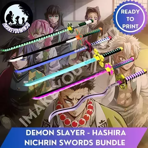 Hashira Nichirin Katana Bundle - Cosplay 3D Model Set