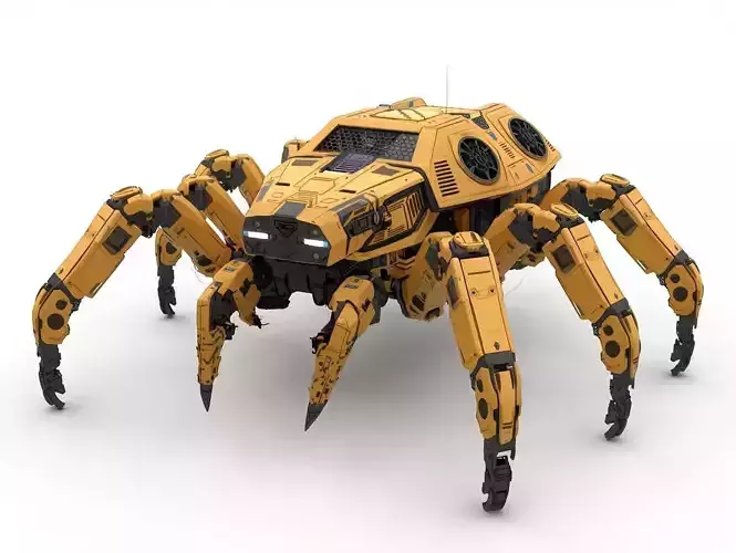 Tactical Spider Mech 3D Model Heavy Recon Unit