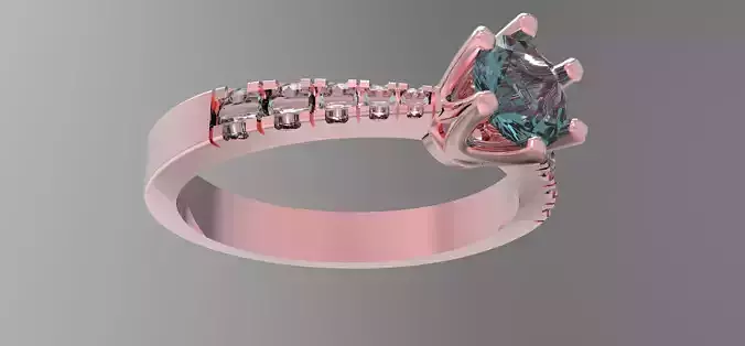 beauty light wedding ring 3d model
