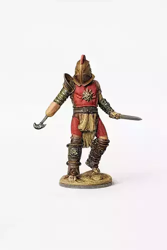 Roman Gladiator Miniature  STL File for 3D Printing