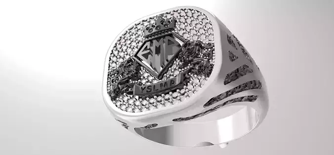 beauty light wedding ring 3D model