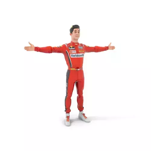 Race Car Driver Uniform model pack Low-poly 3D model 7