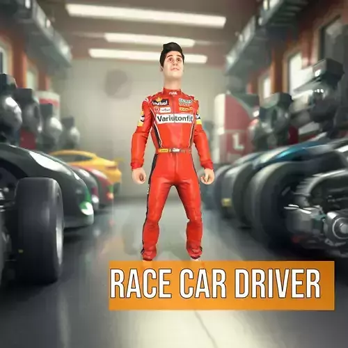 Race Car Driver Uniform model pack Low-poly 3D model 4