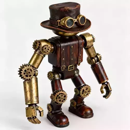 Steampunk Nutcracker Soldier 3D Model Industrial Robot