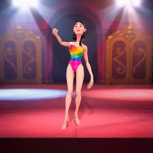 Rainbow Swimsuit Character model pack