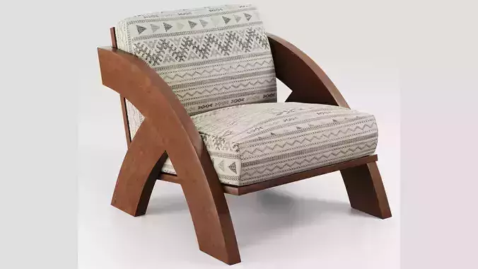 Modern Wooden Accent Chair