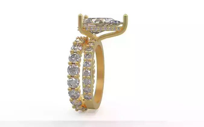 Model 1327  Eternity Band Solitaire Ring Diamond