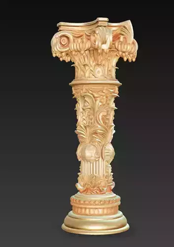 Ornate Corinthian Column - Royal Decorative Sculpture Pedestal