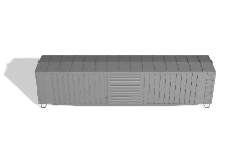 HO Pullman Standard 50 6 Single Door Flat Ended Boxcar 3D print model