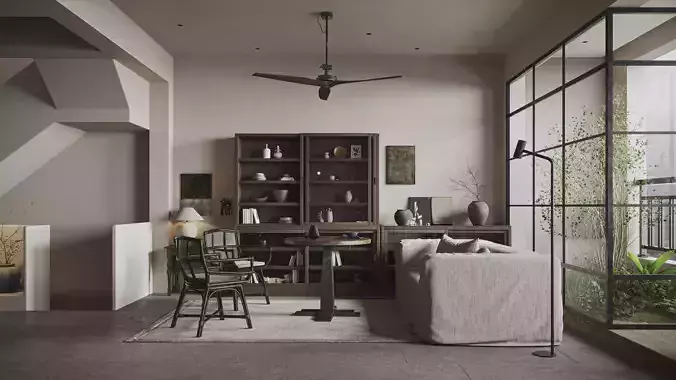 Wabi-sabi livingroom 