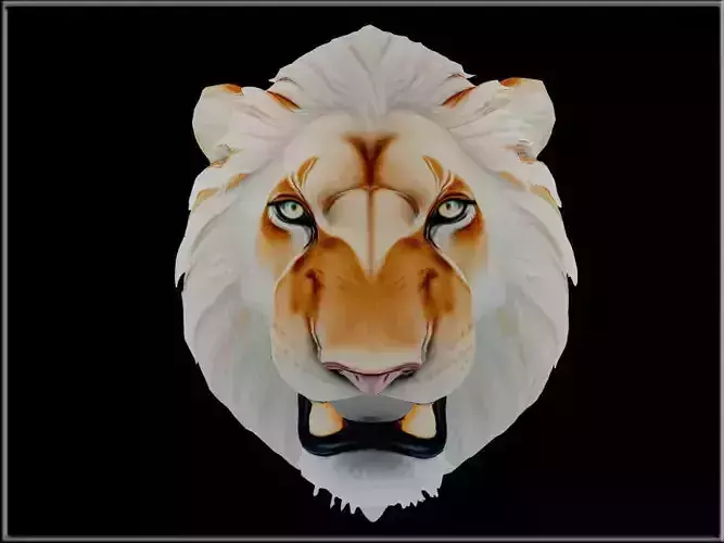Jungle Lion Head 02