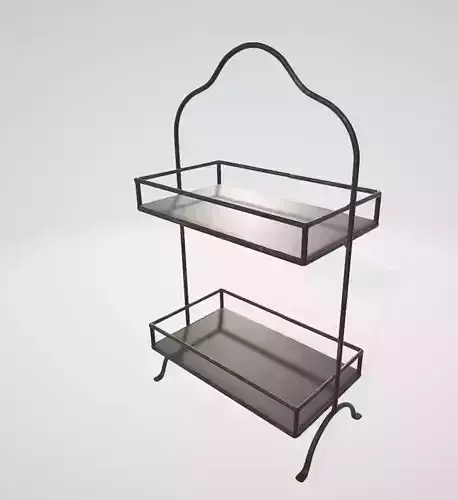 Creative Co Op 2 Tier Decorative Metal Tray with Handle