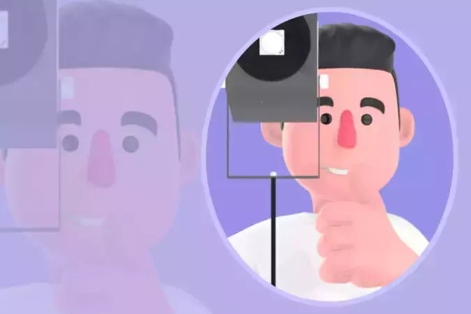 Stylized 3D Male Photographer Character - Cheerful Thumbs Up