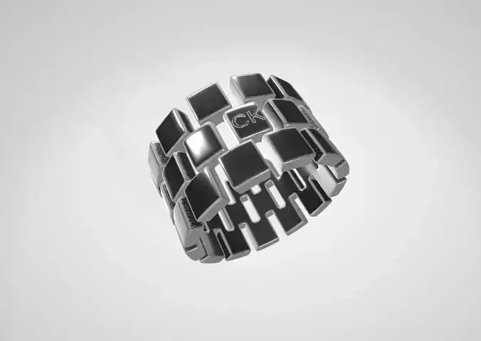 Calvin Klein Womens GEOMETRIC Collection Ring