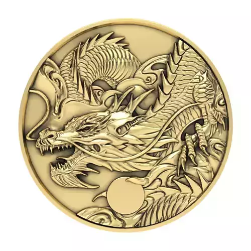 Dragon coin CNC Relief Model