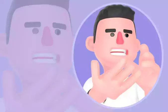 Stylized 3D Male Photographer Surprised Pose - Cartoon Character