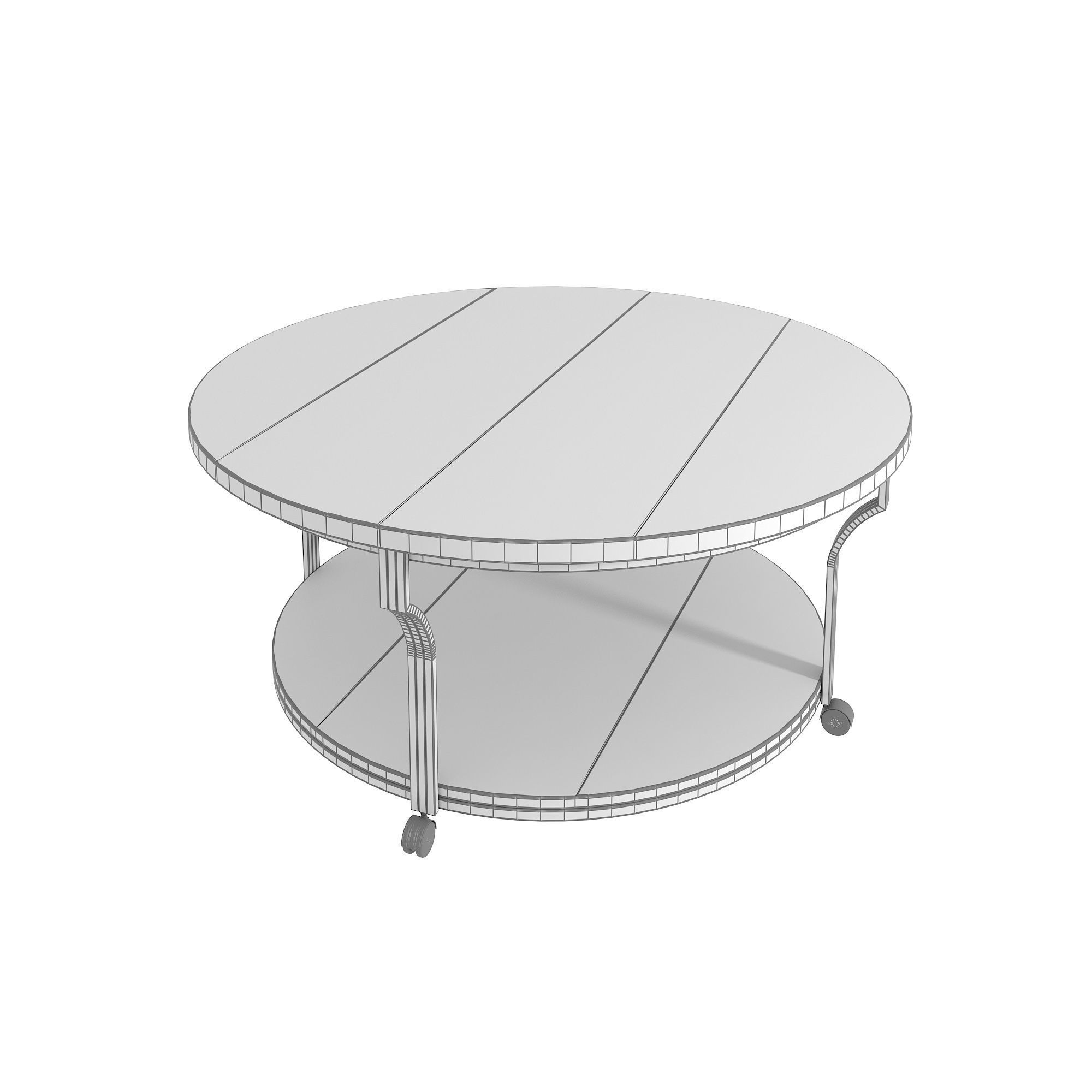 Geoff Coffee Table Oak and Black 3D model_7