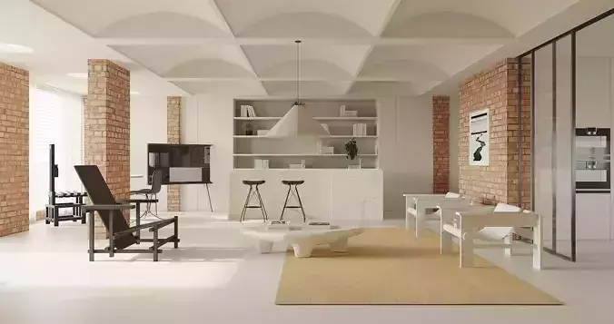 Cozy apartment scene