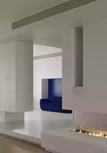Modern minimalist living room scene 3D model 5