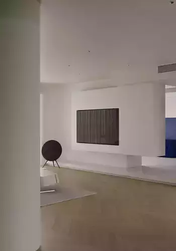 Modern minimalist living room scene 3D model 4