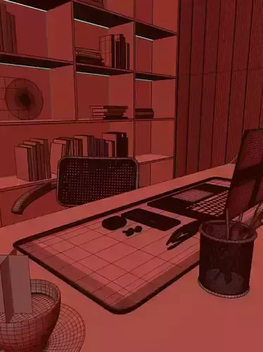 Modern Studio 3D model 7