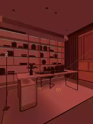 Modern Studio 3D model 5
