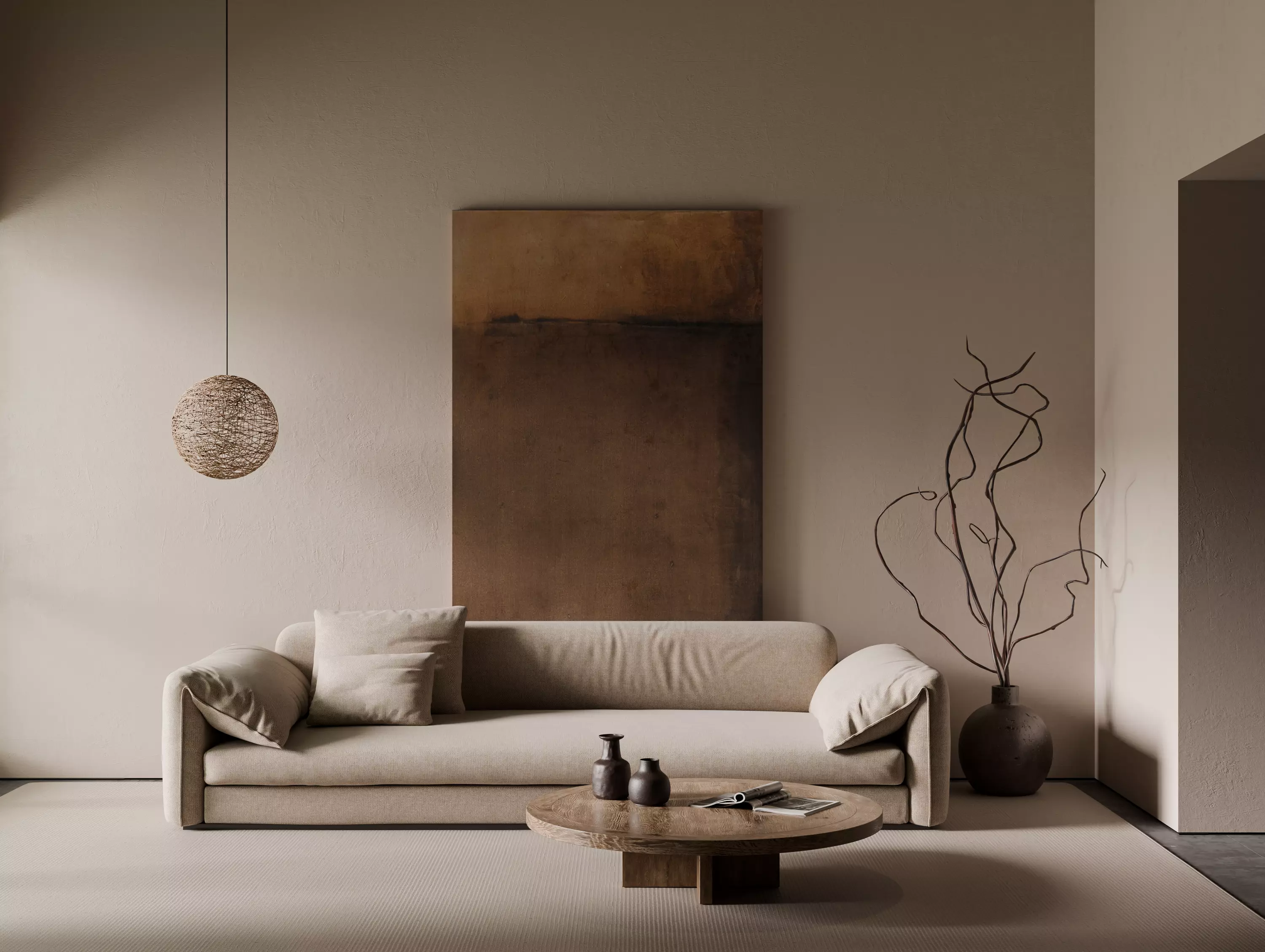 Wabi-sabi livingroom Free 3D model