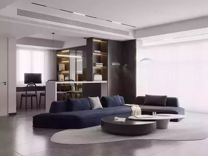 Modern minimalist living room
