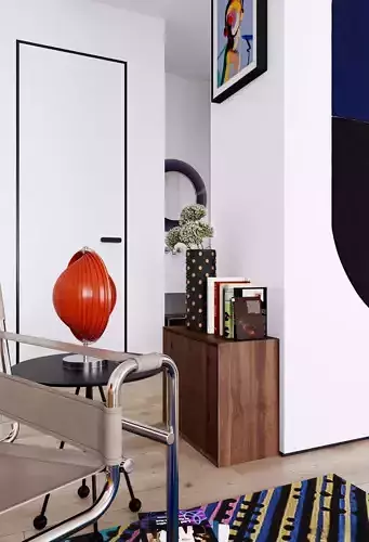 Modern Bauhaus Living Room 3D model 3