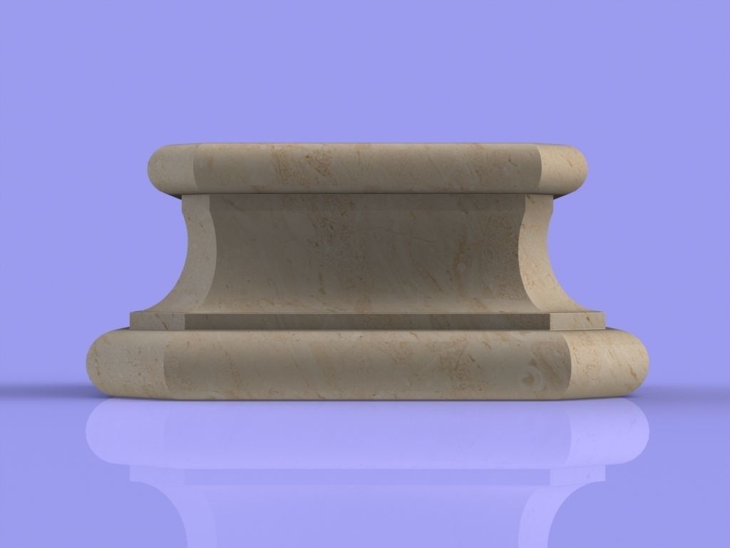 Marble Socle 01 3D print model_3