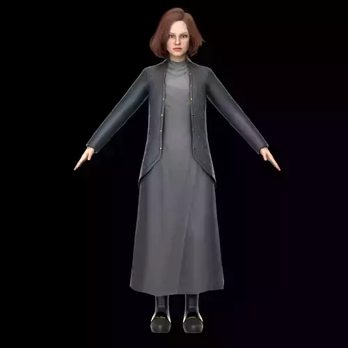 Semi-Realistic Female Character Rigged