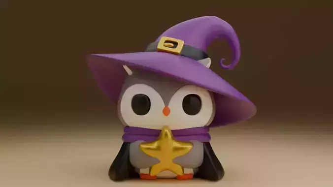 Halloween wizard owl 01