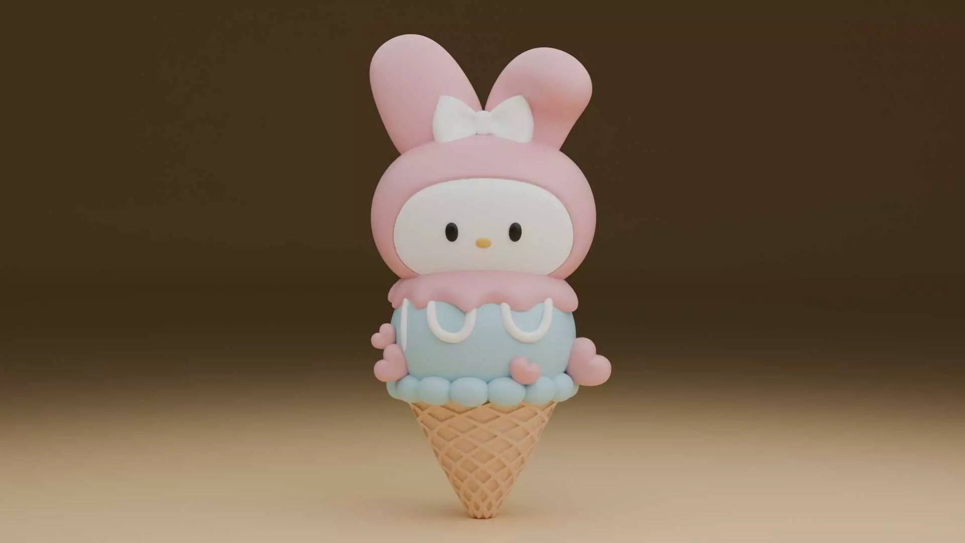 Ice cream sanrio melody 12 3D print model