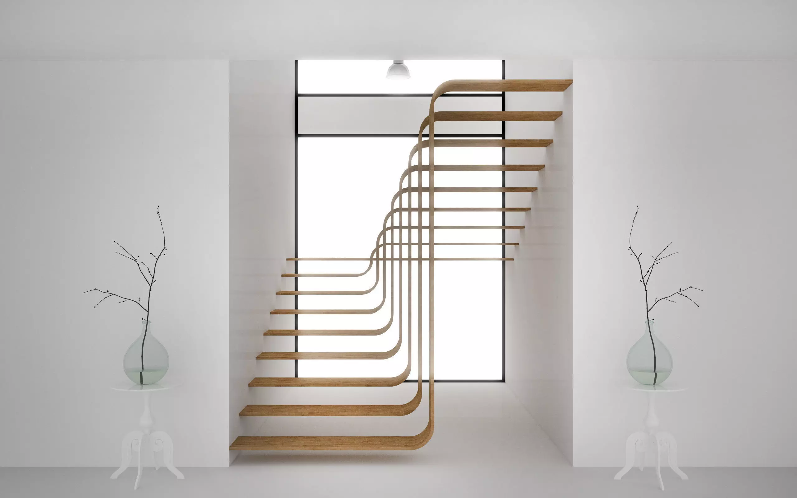 Sweep stair 3D model_0