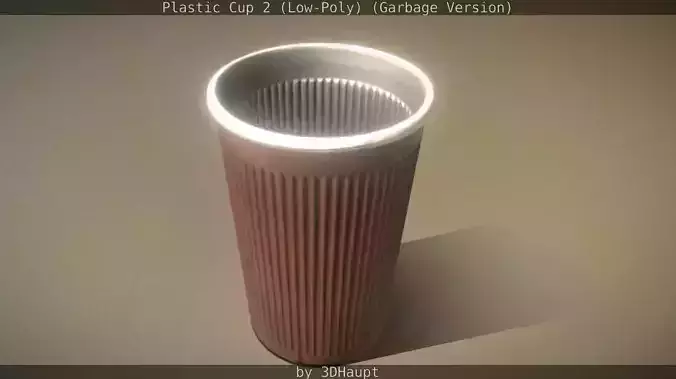 Plastic Cup Lowpoly Old Version  - Gameready - PBR