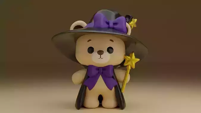 Halloween wizard bear 105