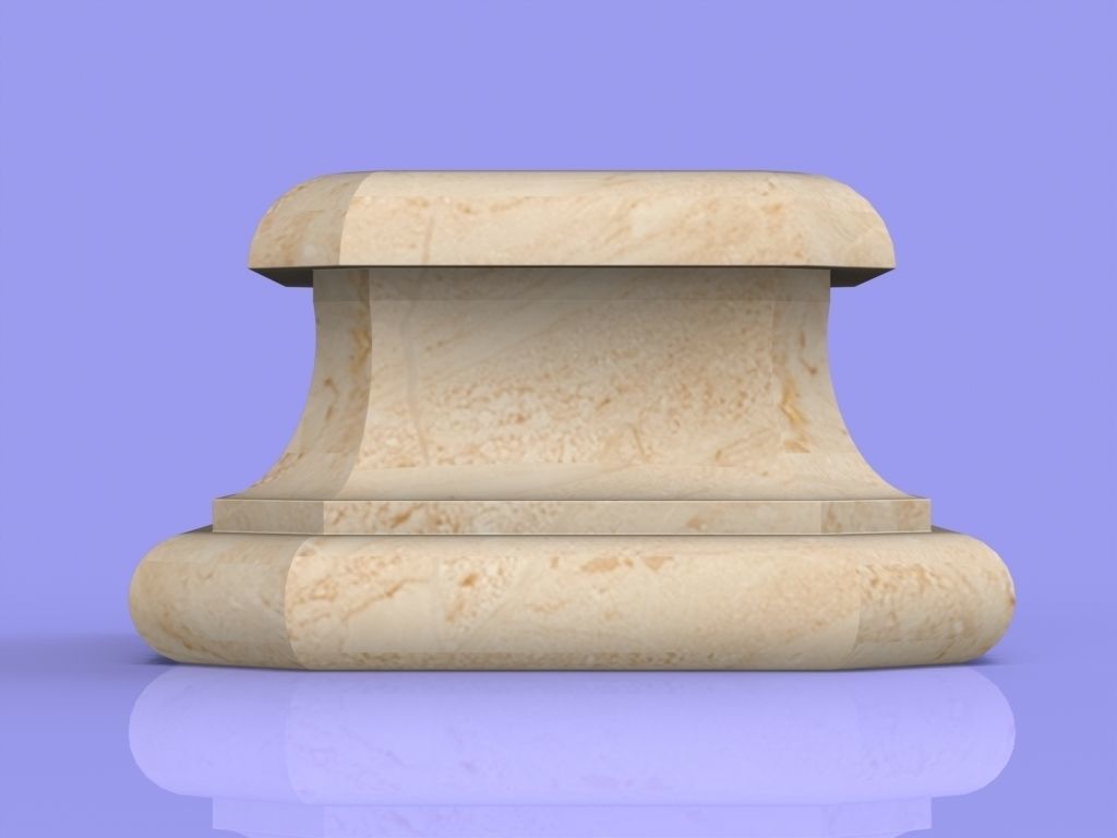 Marble Socle 02 3D print model_3