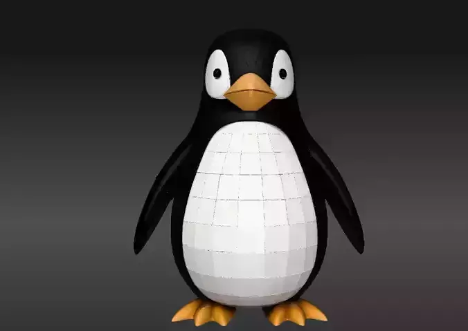 Penguin Figurine  Minimalist Animal Model 3D Print Ready