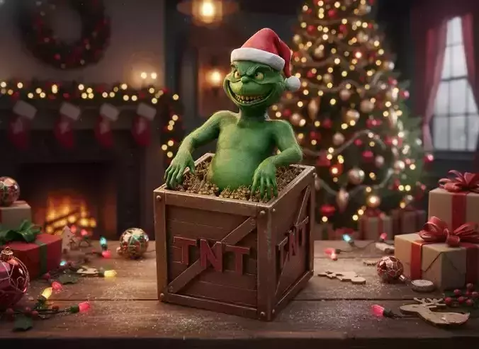 Grinch in TNT Box