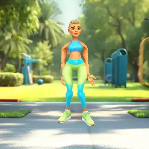 Energetic Fitness Trainer model pack