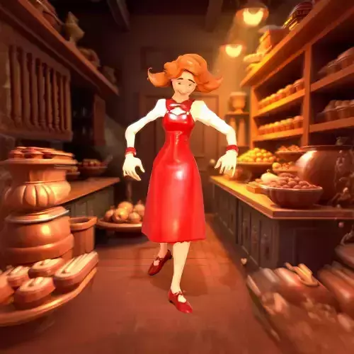 Animated Retro Woman model pack