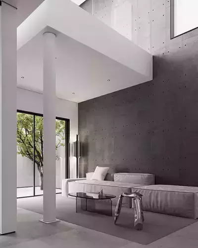 Modern villa scene