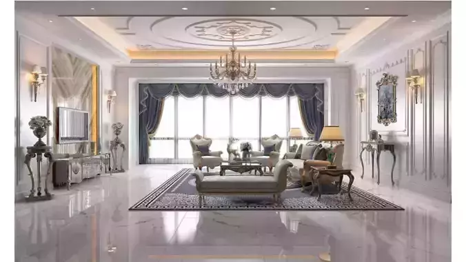 European style palace style living room