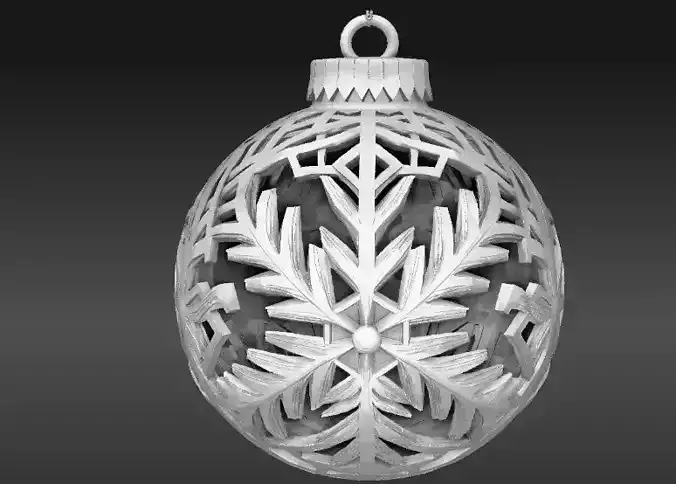 Christmas Ornament Bauble Low Poly 3D Print Ready