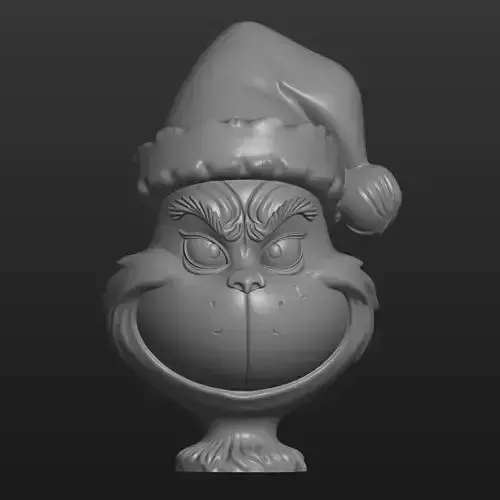 grinch head figure