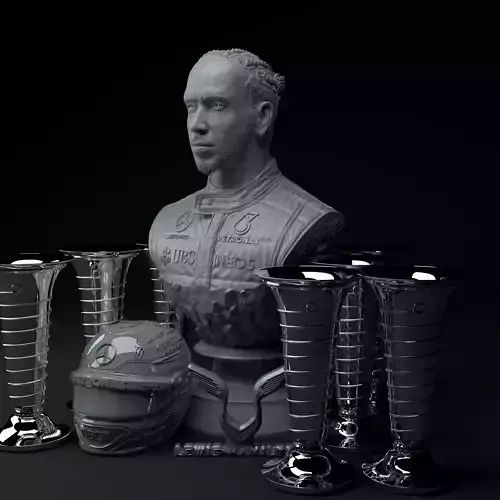 Lewis Hamilton F1 Legend Diorama STL