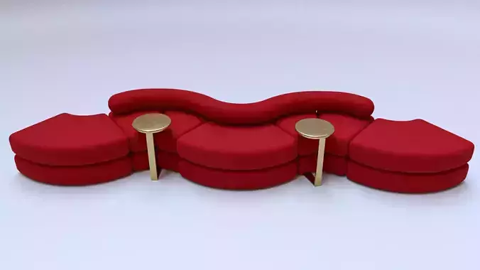 Serpentine Modern Modular Sofa Lounge Set